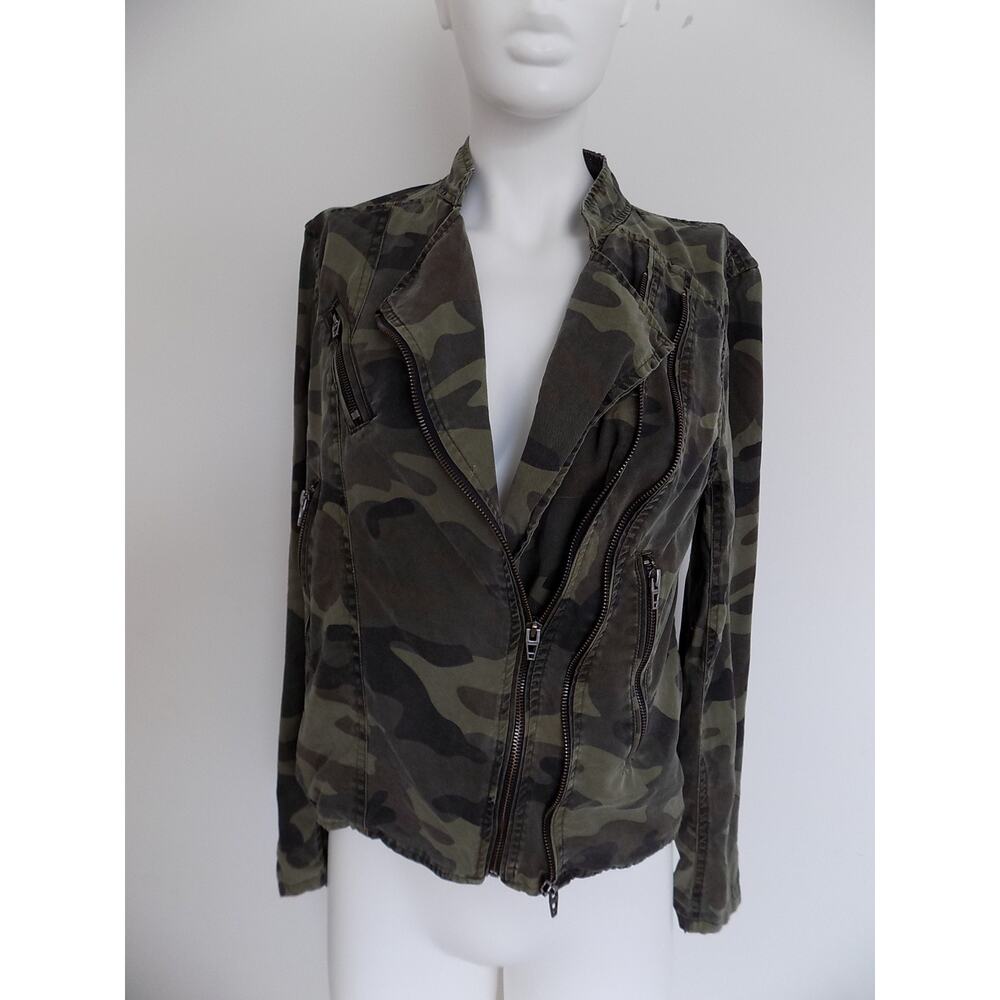 BLANK NYC green camouflage jacket moto military size Small - Picture 6 of 9